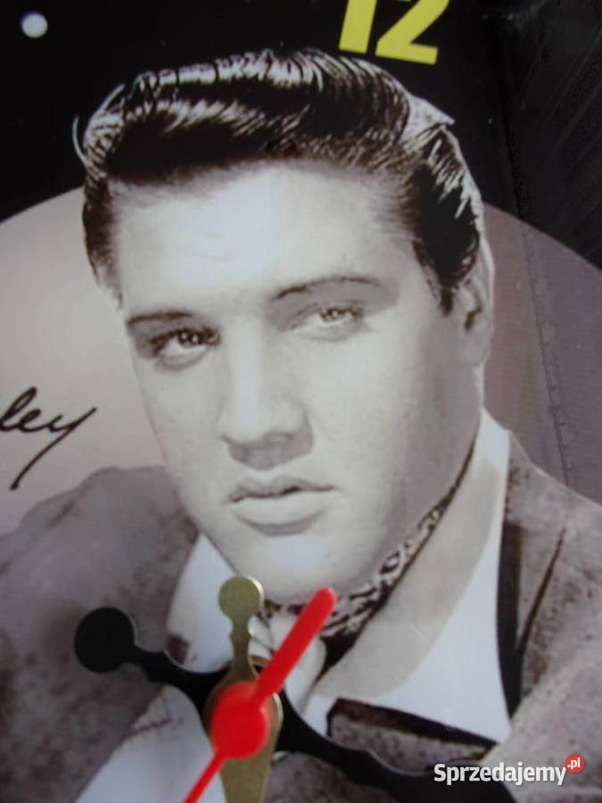 Elvis Preslej wiecznie żywy Zegar szklany z Warszawa