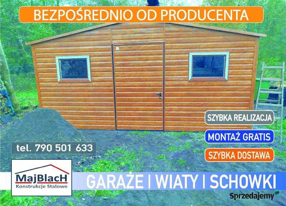 Garaż Blaszany Blaszak SchowekWiatka Garaże Sierpc