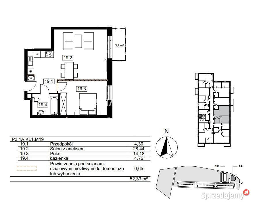 Mieszkanie 5163m2 2 pokoje Kraków Agatowa