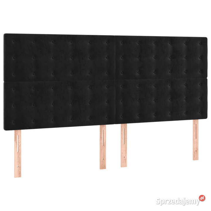 Łóżko z Materacem Kontynentalne Czarne Aksamit 180cm sprzedam