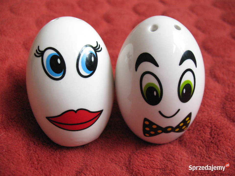 Sól i pieprz para jajek Mr Mrs Humpty Dumpty wielokolorowy mazowieckie Siedlce
