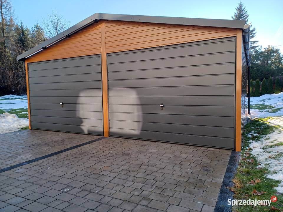 Biały Garaż Blaszany 5x6 Garaże Blaszak ROMSTAL Sanok