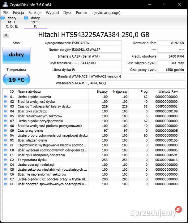 Przenośny dysk HDD 250GB z przezroczystą obudową Dyski Dyski Gdynia