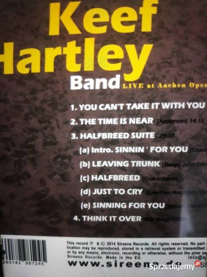 Archiwum blues rocka KEEF HARTLEY BAND Live at Rzeszów