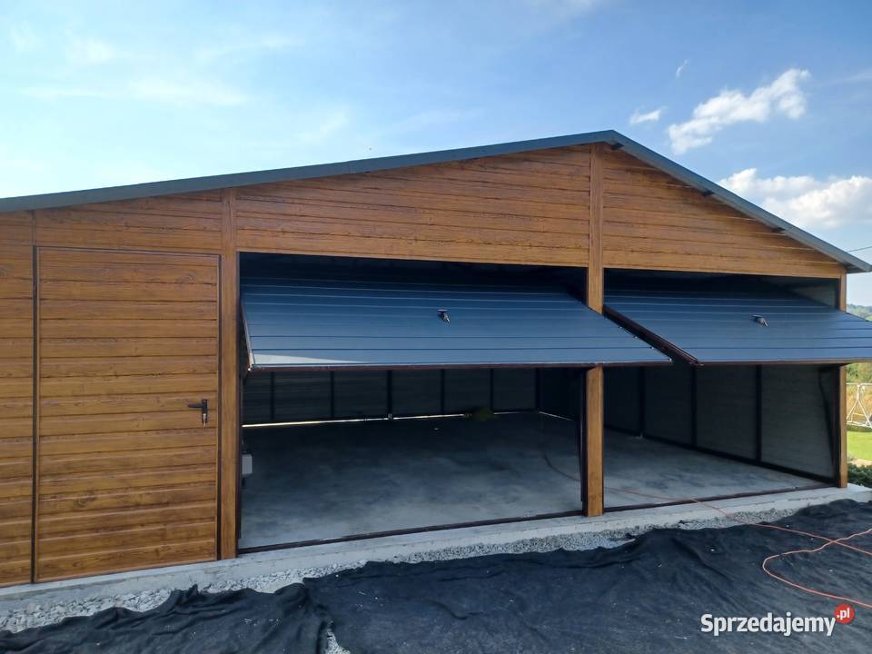 Garaż Blaszany GRAFITOWY 9x6 Wiaty Hale Romstal Dubiecko