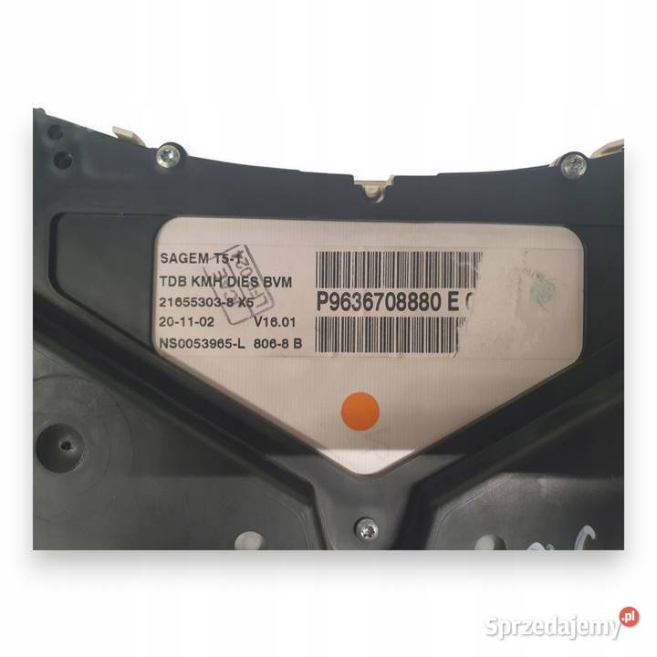 LICZNIK ZEGARY P9636708880E Peugeot 307 14 16 20 osobowe lubelskie sprzedam