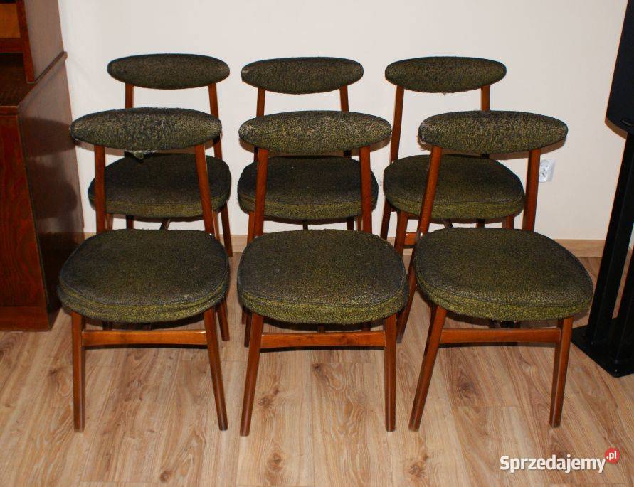 Komplet krzeseł Hałas 200-190 do odnowienia