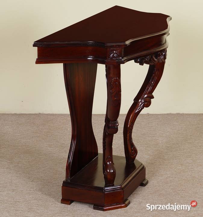 Stylowa Konsolka ludwikowska drewniana rzeźbiona