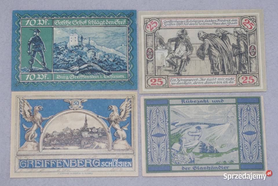 Notgeldy Gryfów Śląski 1920r mazowieckie Płock