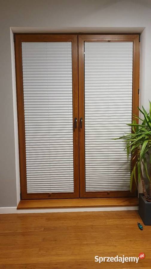 Plisy rolety plisowane żaluzje jasny dąb szary dolnośląskie Jelenia Góra