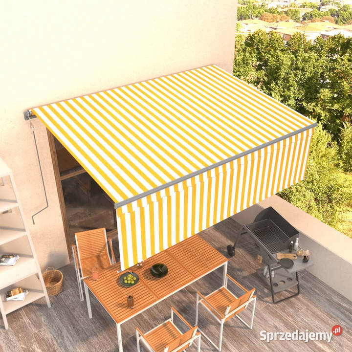 Automatycznie zwijana markiza z zasłoną 4x3 m mazowieckie Warszawa sprzedam