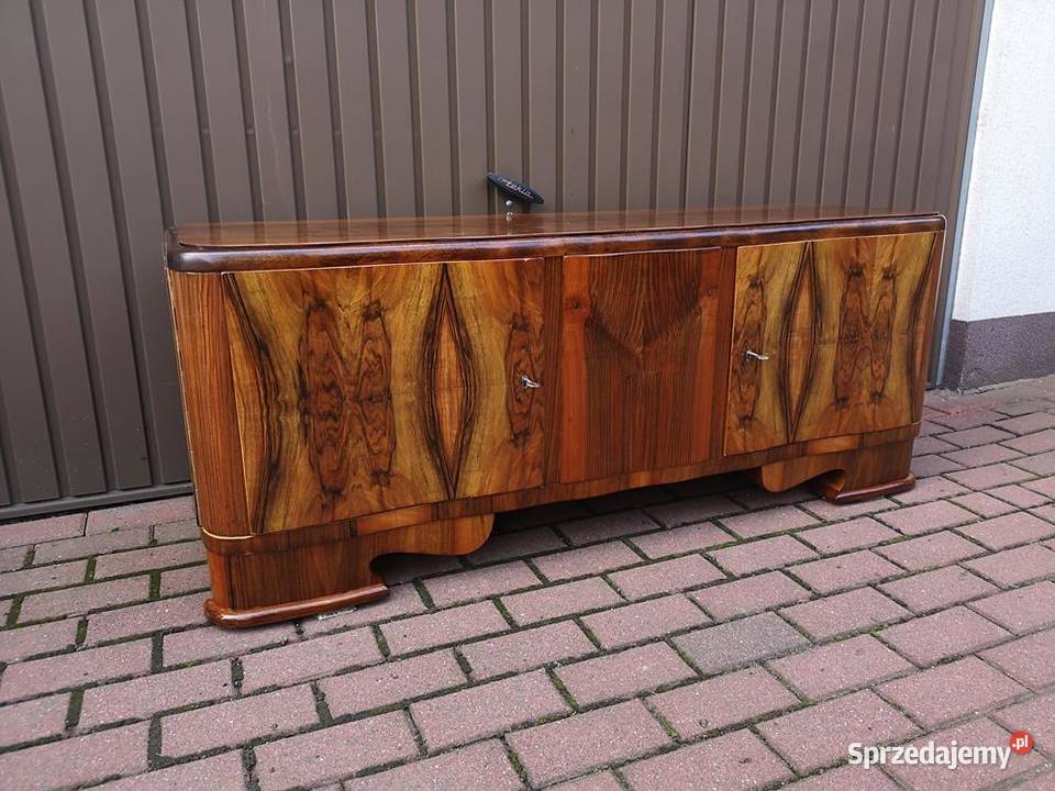 Komoda ARTDECO Orzech Niska Stara Antyk Politura