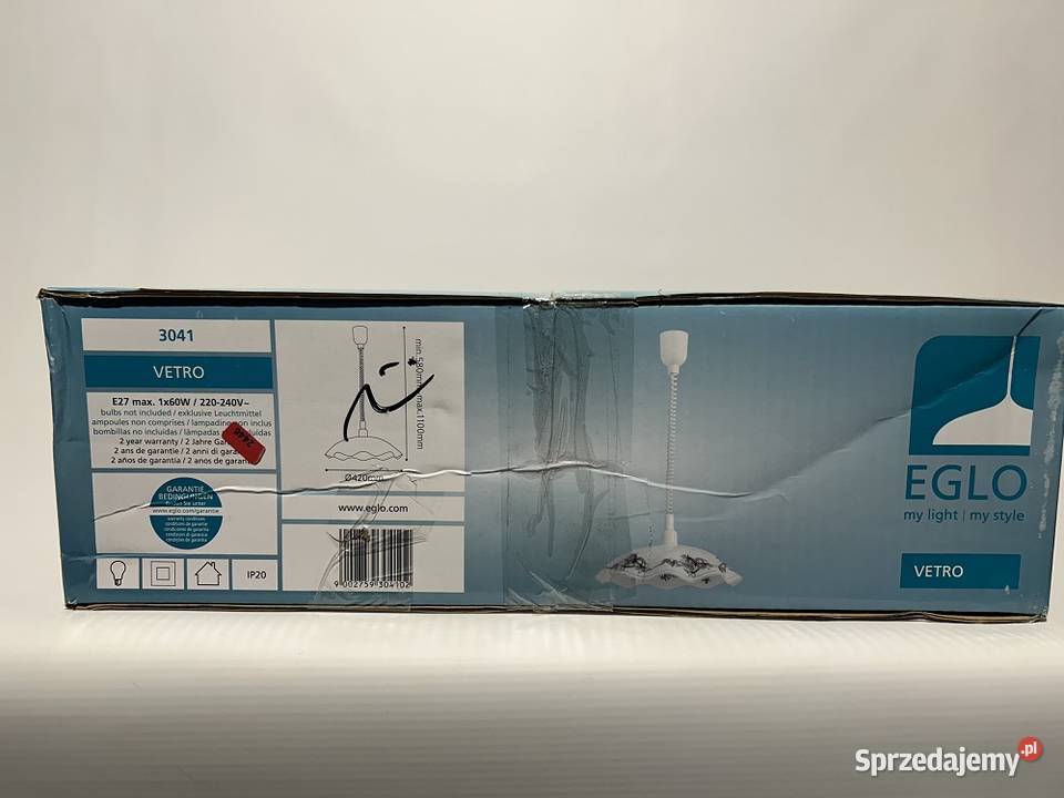 Klasyczna lampa wisząca VETRO 3041 EGLO Sanok sprzedam