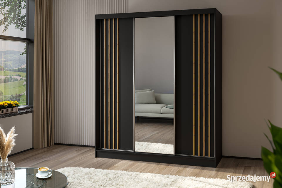 Szafa LENA 180 z lustrem i z lamelami kolory do Kraków