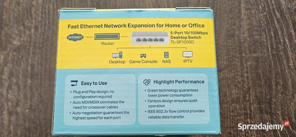 Switch TPLink TLSF1005D mazowieckie Książenice sprzedam