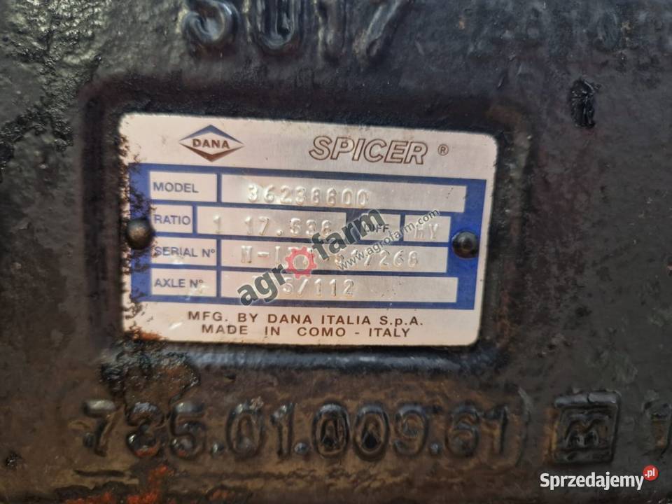 Przedni most Valtra N111 Dana 735112 dolnośląskie Byków