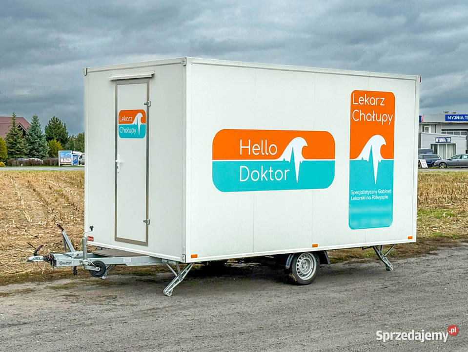 Przyczepa gastronomiczna 4 m zarejestrowana ręki wielkopolskie Kotlin sprzedam