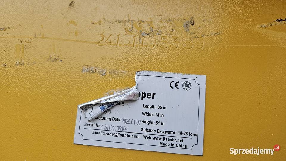 Zrywak kieł do koparki 1825t CAT 320 Sochaczew