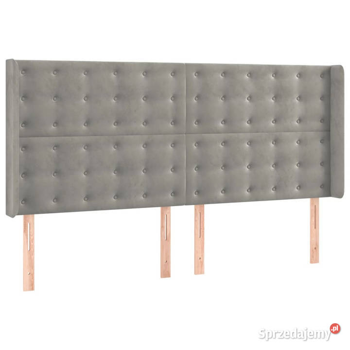 Łóżko kontynentalne z materacem i LED szare 128cm Warszawa