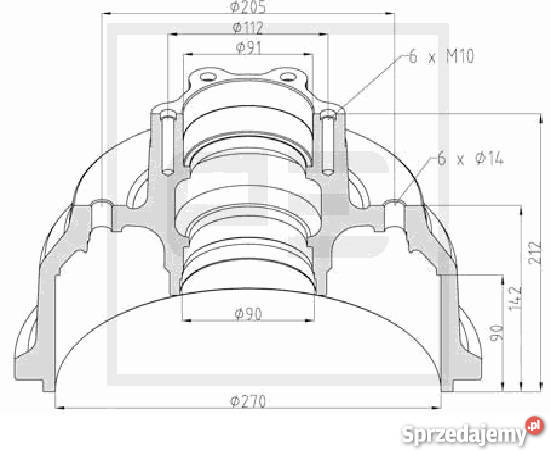 Bęben Mercedes 408 410 508 510 6113560702 śląskie Częstochowa