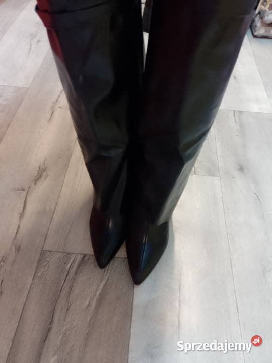 4243 Ekskluzywne czarne wygodne kozaki kowbojki małopolskie Kraków