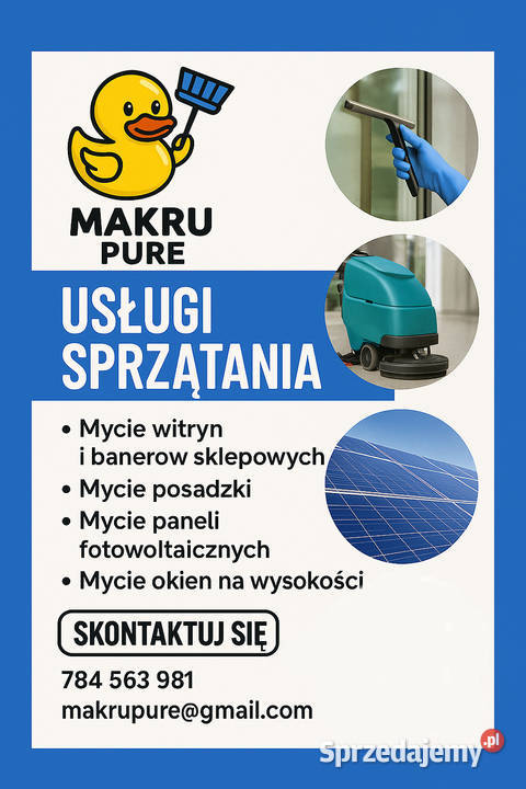 Mycie witryn szyldów banerów posadzek i wiele Poznań