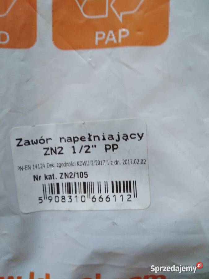 Zawór napełniający ZN2 12 do spłuczki łódzkie Wieluń