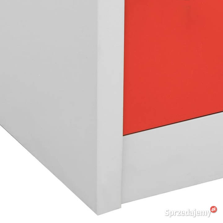 Szafki zamykane 5 jasnoszaroczerwone 90x45x925 mazowieckie Warszawa