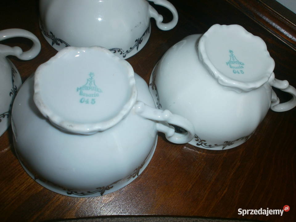 FILIŻANKI ŚLICZNE NIEMIECKIE POSREBRZANE BAVARIA Zielona Góra