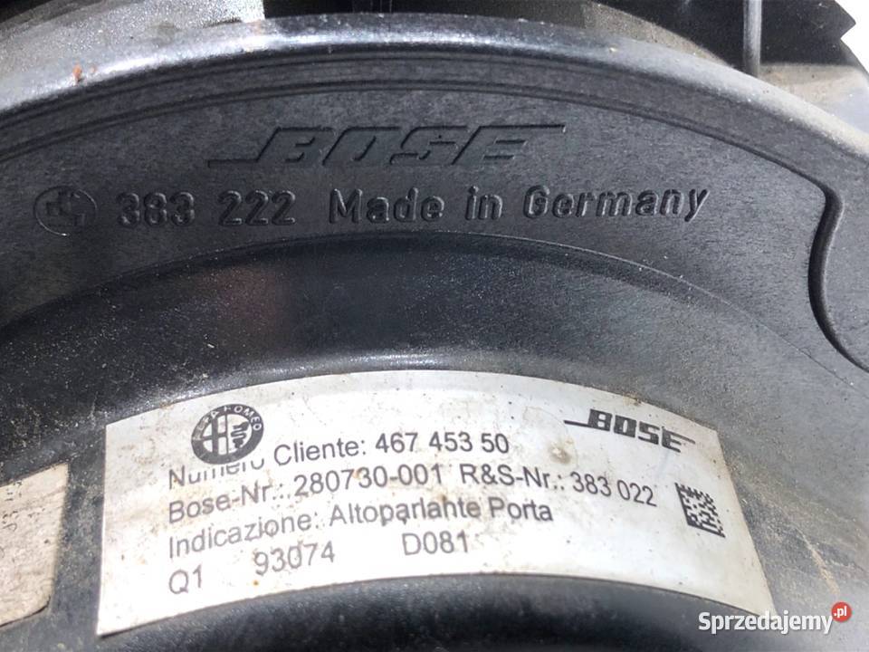 GŁOŚNIK ALFA GT 46745350 Hatchback 0310 AUDIO podkarpackie