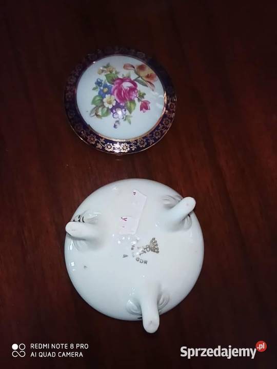 Puzderko PM Made in GDR Biała porcelanaz