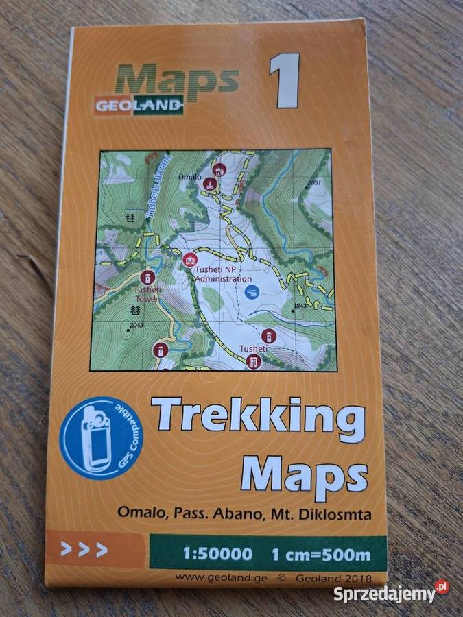 Gruzja Trekking Maps 15000 Omalo Pass Abano Mt Kraków