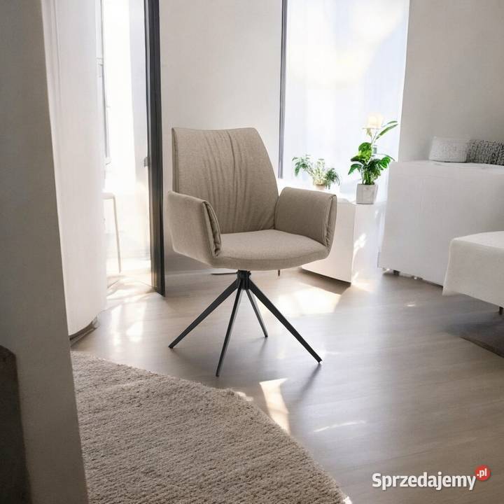 Ciemnobeżowe Krzesło Tapicerowane Prato Wysyłka