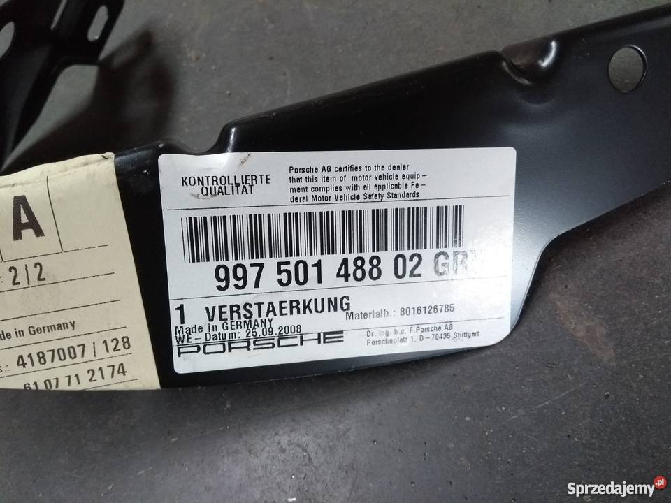 Wzmocnienie prawy tył Porsche 997 osobowe podkarpackie sprzedam