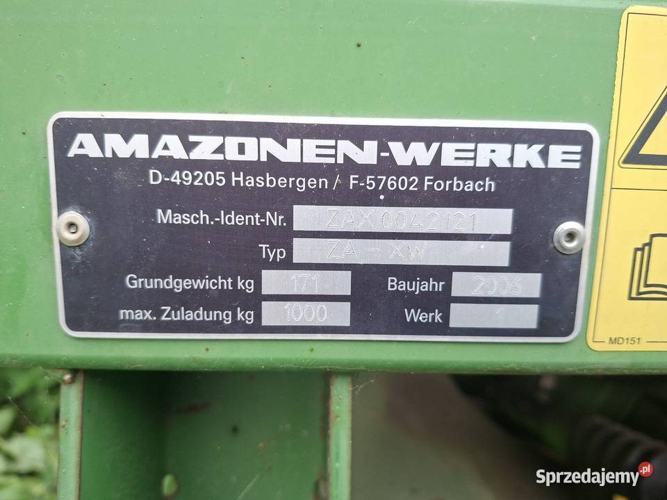 Rozsiewacz sadowniczy Amazone XW 502 Myślibórz