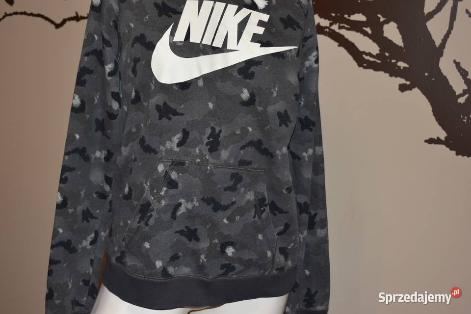 Modna Bluza Nike z Efektem Plam szary/srebrny Stargard sprzedam