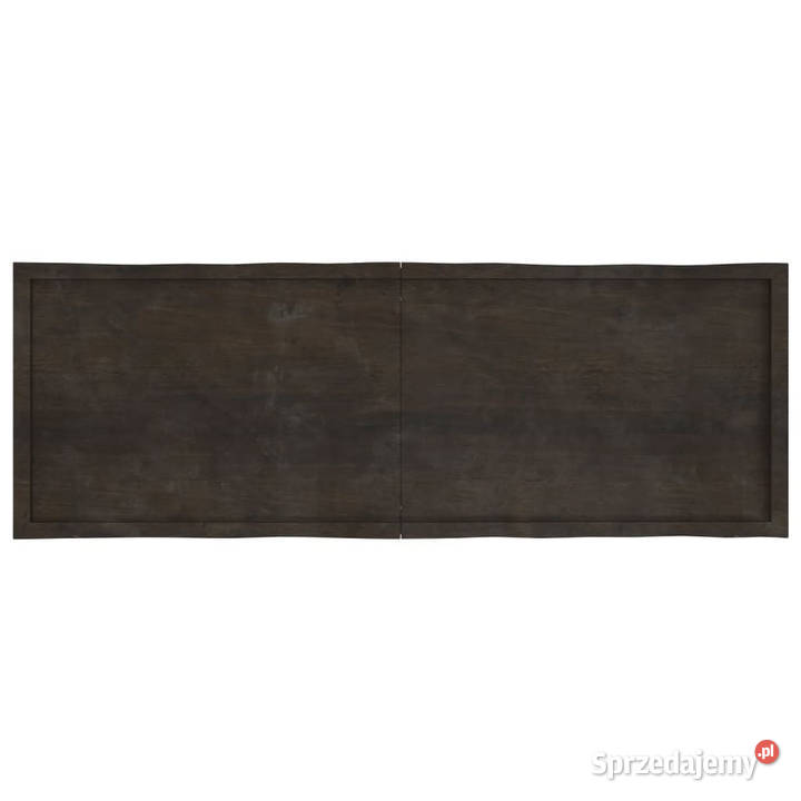 Blat ciemnobrązowy 180x60x26 drewno z naturalną mazowieckie