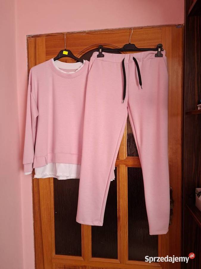 Komplet dresowy damski pudrowy róż Rozmiar uniwersalny Lublin sprzedam