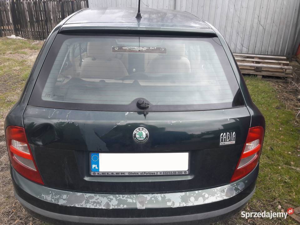 Klapa Tył Skoda Fabia 1 Zielona Kod Lakieru 9570 osobowe Gliwice