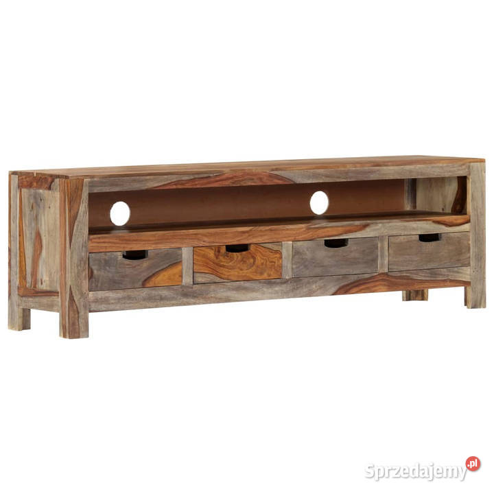 Szafka pod TV z litego drewna sheesham 130 x 30 Warszawa sprzedam