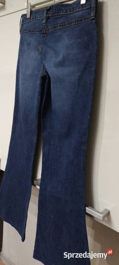 Spodnie jeansy Dzwony Bez wzoru lubelskie Lublin