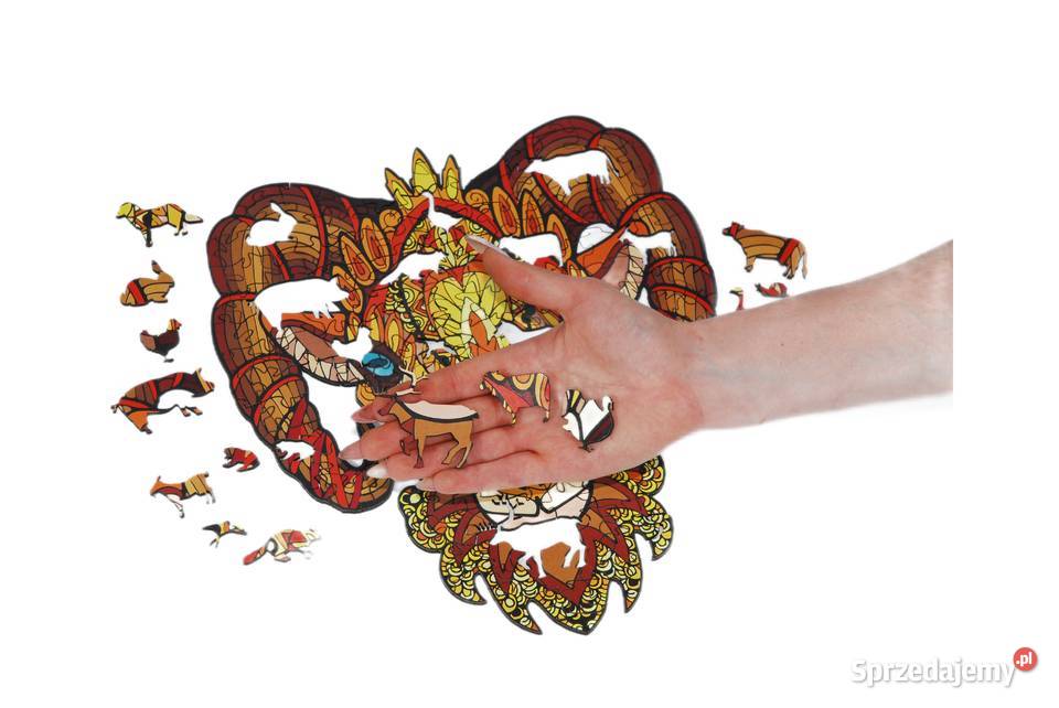 Puzzle Drewniane Premium EKO Układanka Baran 186 łódzkie Łódź