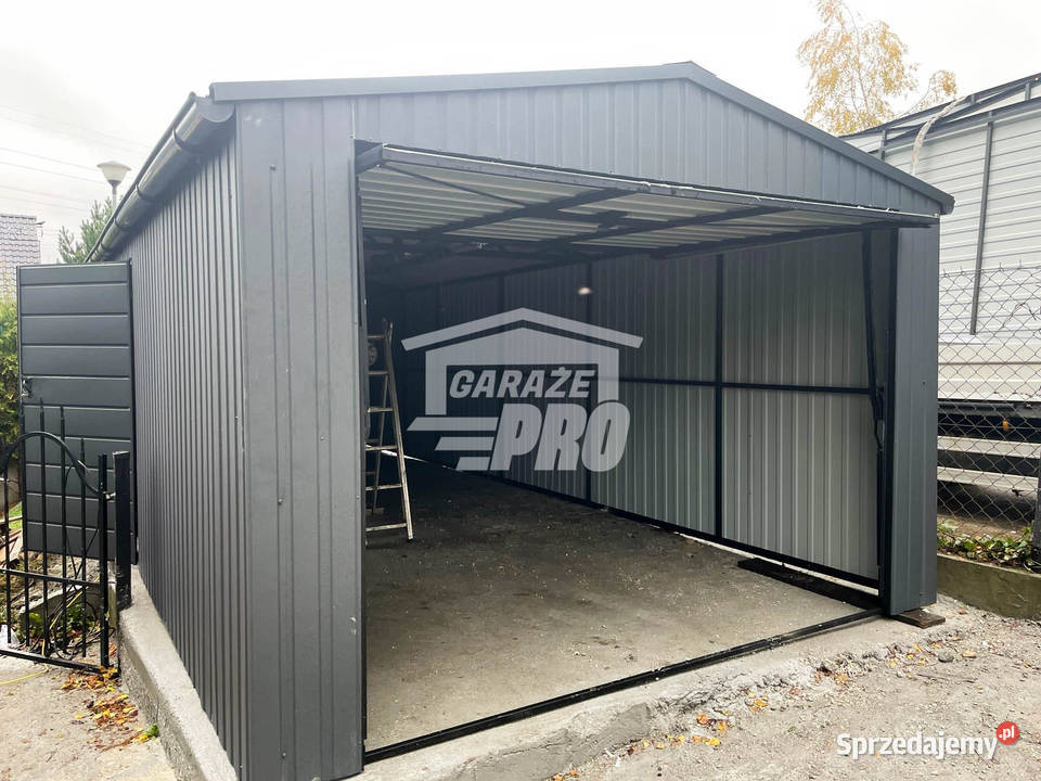 Garaż blaszany 35x7m rynny Antracyt Dach małopolskie