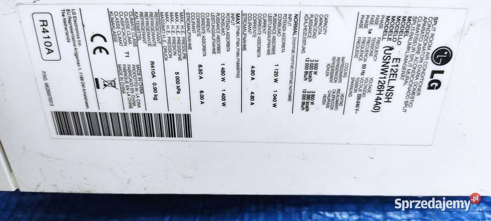 klimatyzacja TANIO GREE lg 38kW na części Nasielsk