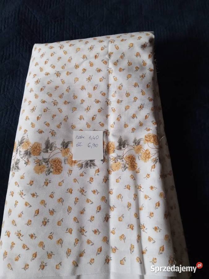 Kupon materiału bawełna vintage PRL 140x690 Tychy