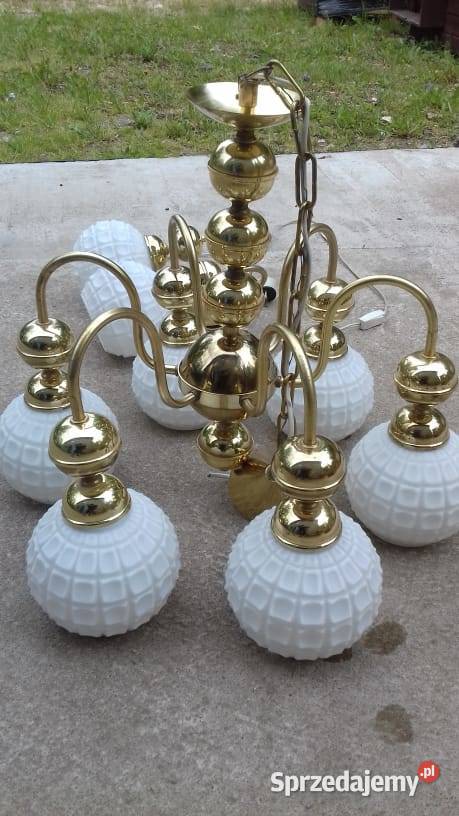 Retro lampa wiszaca z kinkietem z 1969 roku Lampy wiszące Lubań