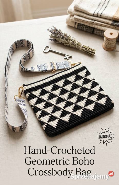 Torebka na ramię crochet ręczne robiona łódzkie Piotrków Trybunalski