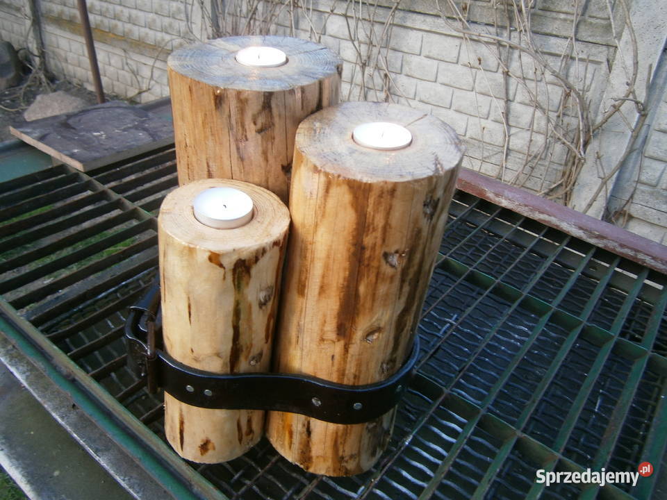 świecznik drewniany tealight Dekoracje i ozdoby Siedlce