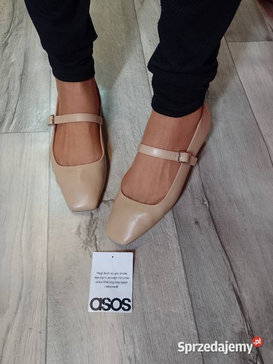 39 ASOS Design Beżowe baleriny wieczorowe z Moda i Styl małopolskie Kraków sprzedam