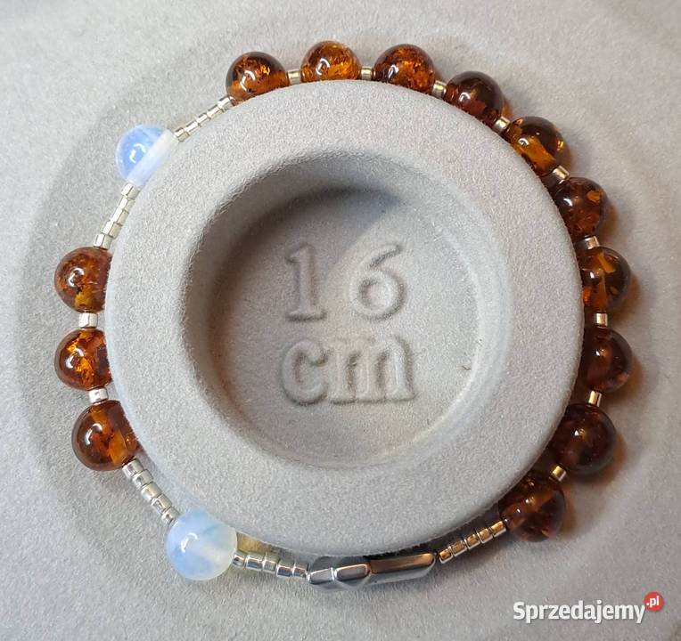 Bransoletka dziesiątka różańca BURSZTYN bałtycki